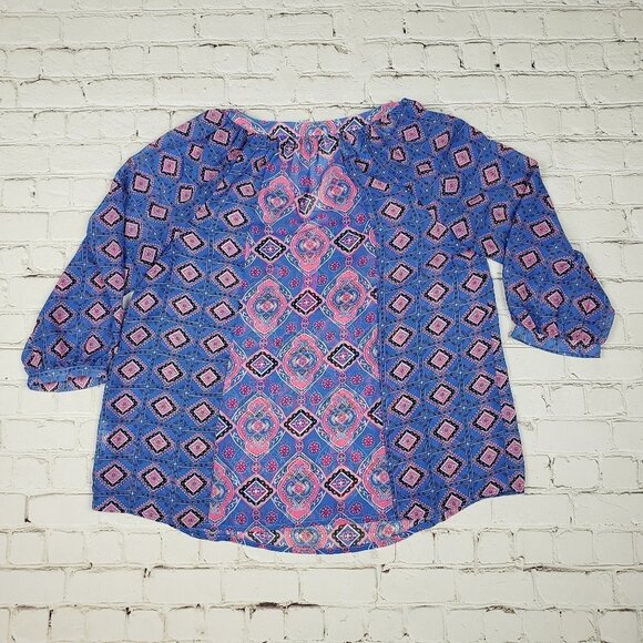 Old Navy Boho Peasant Blouse Popover S - Picture 7 of 8